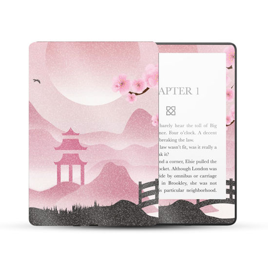 Picture of MightySkins Glossy Glitter Skin Compatible with Amazon Kindle Paperwhite 5 6.8-inch 11th Gen (2021) Full Wrap - Cherry Blossom Dream | High-Gloss Glitter Finish | Easy to Apply | Made in The USA