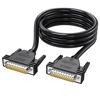 Picture of JUXINICE DB25 Male to Male Cable 16FT, 26awg Tinned Copper Wires,Double-Shielded with Foil &Metal Braid, D-SUB 25 PIN RS232 Serial Cable in Black, OD:8.0mm