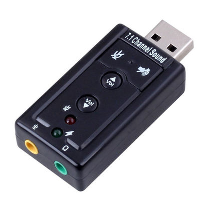 Picture of axGear New USB 2.0 to Audio External Sound Card Adapter Virtual 7.1 CH Mic Speaker