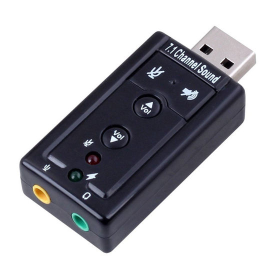 Picture of axGear New USB 2.0 to Audio External Sound Card Adapter Virtual 7.1 CH Mic Speaker