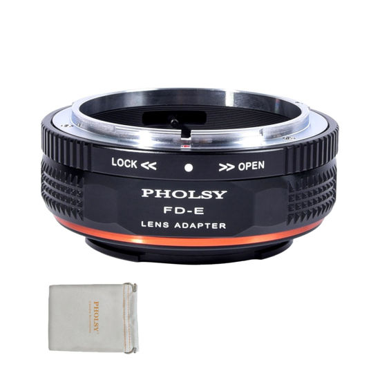 Picture of PHOLSY Lens Mount Adapter Manual Focus: Compatible with Canon FD/FL Lens to Sony E (NEX) Camera Body