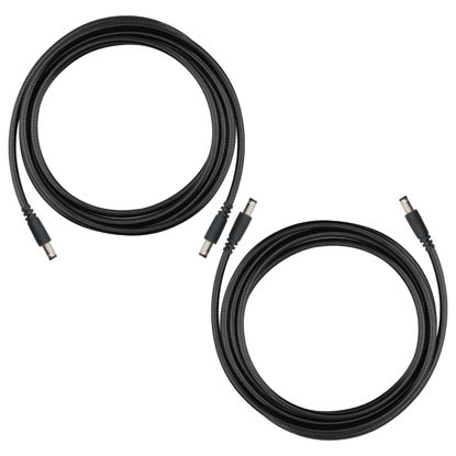 Picture of Armored Trail Camera to Solar Panel Power Cord for Solar Panel Connector, 5.5x2.1 to 5.5x2.1 Male DC Plug,39in/1m Length, 2 Pack