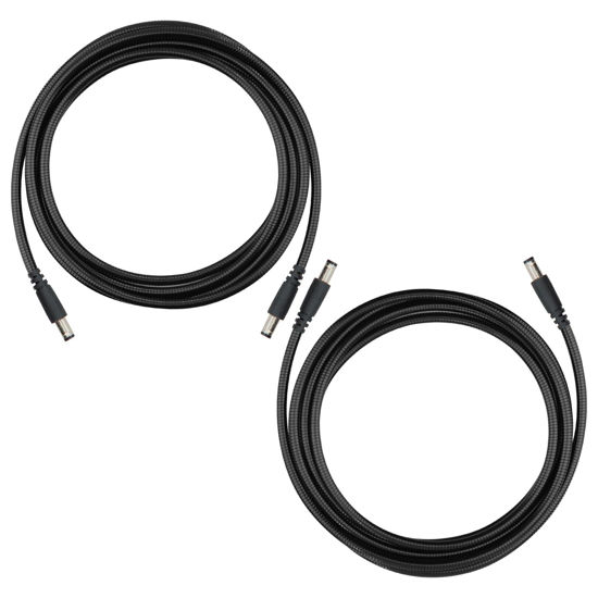 Picture of Armored Trail Camera to Solar Panel Power Cord for Solar Panel Connector, 5.5x2.1 to 5.5x2.1 Male DC Plug,39in/1m Length, 2 Pack