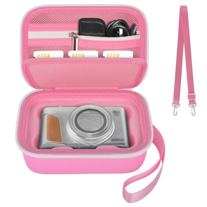Picture of GWCASE Camera Case for Canon PowerShot G7X Mark II/ G7X Mark III/SX740 HS/ SX720 HS, Cute Camera Bag with Mesh Pocket & Dividers for SD Cards and Other Accessories, Travel-Ready, Pink(Case Only)