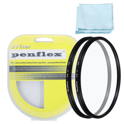 Picture of PATIKIL 95mm UV Filter, 2 PCS UV Protection Filter SLIM UV Protection Camera Lens Filter Aluminum Optical Camera Accessory Crystal Clear Pics for 95mm Camera Lens Filter Photography