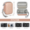 Picture of GWCASE Camera Case for Canon PowerShot SX740 HS/ SX720 HS/ G7X Mark II/ G7X Mark III, Small Camera Bag with Shoulder Strap and Carry Handle, Ideal for Travel and Outdoor Use, Rose Gold (Only Case)