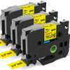 Picture of 18mm Black on Yellow Label Tape Replacement for Brother TZe-641 TZe641 TZe 18mm 0.7 Laminated Yellow Tape Compatible with Brother P Touch Yellow Label for PTD400 PTD410 PTD600 PT1750, 3-Pack