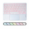 Picture of Wireless Backlit Bluetooth Keyboard with Touchpad,10 inch Ultra Slim 7Colors Backlit Portable Rechargeable Keyboard with Trackpad for IPad/IPad Pro iOS Android Tablets Windows Laptop PC(White)