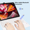 Picture of Wireless Backlit Bluetooth Keyboard with Touchpad,10 inch Ultra Slim 7Colors Backlit Portable Rechargeable Keyboard with Trackpad for IPad/IPad Pro iOS Android Tablets Windows Laptop PC(White)