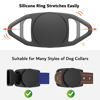 Picture of PZOZ Waterproof Airtag Dog Collar Holder (2 Pack) for Apple AirTag, Plastic & Silicone Pet Collar Case Anti-Lost Air Tag Cover Holder for Cat Dog GPS Tracker