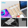 Picture of INCHOR White Cable Clips, Cord Organizer Cable Management, Cable Organizers USB Cable Holder Wire Organizer Cord Clips, 2 Packs Cable Straps for Desk Car Home and Office (5, 3 Slots)
