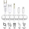 Picture of INCHOR White Cable Clips, Cord Organizer Cable Management, Cable Organizers USB Cable Holder Wire Organizer Cord Clips, 2 Packs Cable Straps for Desk Car Home and Office (5, 3 Slots)