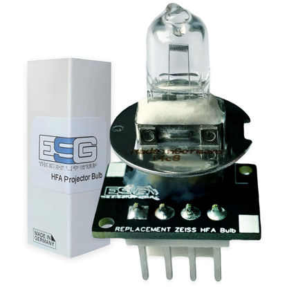 Picture of 1 Visual Field Projector Replacement Bulb by The Eye-Stuff Group, 12V Halogen Lamp, Light Socket, Compatible with Humphrey Zeiss HFA, HFAi, Models 740i, 750, 750i, 840, 860