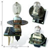 Picture of 1 Visual Field Projector Replacement Bulb by The Eye-Stuff Group, 12V Halogen Lamp, Light Socket, Compatible with Humphrey Zeiss HFA, HFAi, Models 740i, 750, 750i, 840, 860