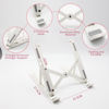 Picture of pidien Portable Laptop Stand, New Version Adjustable Laptop Holder Riser Computer Stand for Desk Notebook Stand Mount with Phone Stand, White