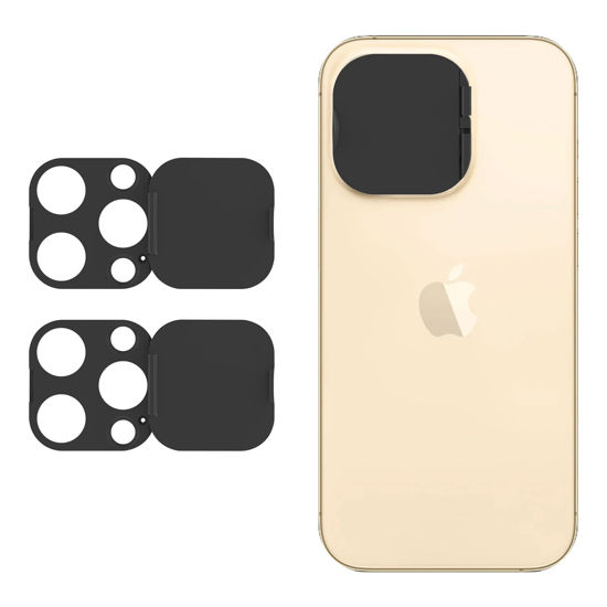 Picture of MakLuen Camera Cover,Webcam Cover Compatible for Phone 14 Pro, Phone 14 Pro Max,Back Lens Cover Protect Your Privacy and Security(Black)