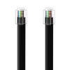 Picture of NECABLES 2Pack 6 Inch Short RJ12 Cable Short Phone Cord RJ12 6P6C Male to Male Straight Wired for Both Data and Voice Use Black - 6in