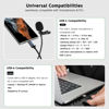 Picture of DUNGZDUZ USB-C Lavalier Microphone, Omni Condenser Lapel Mic for iPhone 16/15, Samsung Galaxy S24/23 & Tablets,with USB-A Connection for Computers, 6.6FT Cable, Ideal for Streaming, Vlog and Con-Call