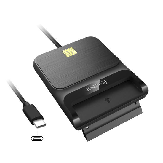 Picture of Recbot CAC Reader USB C, CAC Reader Military USB C, DOD Military USB C Common Access CAC Card Reader Military, Compatible with Windows, Mac OS and Linux