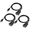 Picture of USB to RS232 DB9 Cable (5 FT), AnbearUSB 2.0 to Serial Cable Male A Converter Adapter with PL2303 Chipset for Windows 10, 8.1, 8, 7, Vista, XP, 2000, Linux and Mac OS X 10.6 (Black, 3 Pack)