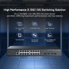 Picture of Binardat 20 Port 2.5G Web Managed Switch, 16x2.5G Ethernet, 4x10 Gigabit SFP Ports, Web/CLI L3 Managed, Metal Multi-Gigabit Desktop/Rackmount Network Switch