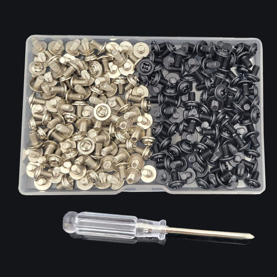 Picture of 200Pieces 2.5inch SSD Mounting Screws M3x5mm Pan Head Phillips Drive Screws with Screwdriver