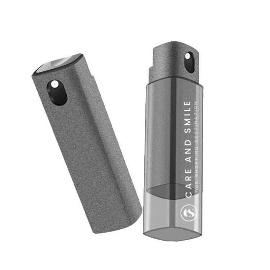 Picture of Screen Cleaner, Care and Smile Screen Cleaner,Sterilization Disinfection Cleansing,Screen Cleaner Spray, Safe for All Phones, Laptop and Tablet Screens,Two in One Spray and Microfiber Cloth (Grey)