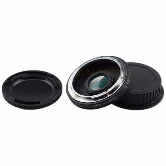 Picture of FD to EOS Adapter with Optical Glass,Compatible with for Canon FD Lens to & for Canon EOS (EF, EF-S) Mount SLR Cameras 7D 550D 500D 1000D 60D 50D, 40D, 30D, 20D, 10D 5D etc