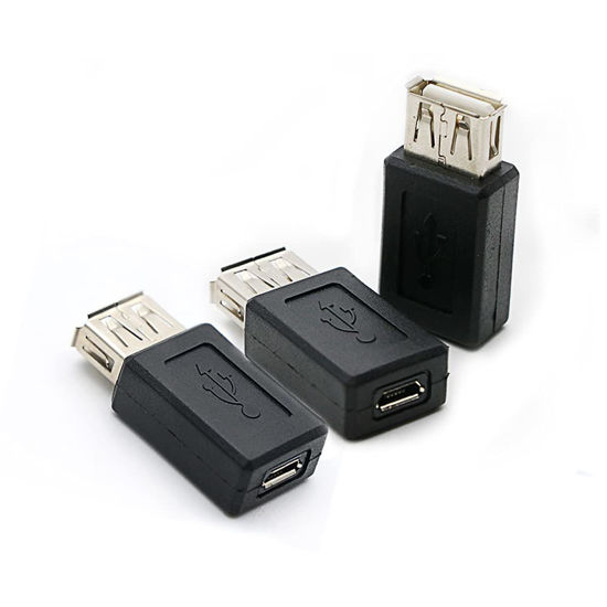 Picture of rgzhihuifz 3 Pack USB 2.0 A Female to USB Micro Female Adapter Converter