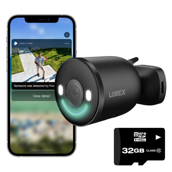 Picture of Lorex 4K Spotlight Indoor/Outdoor Wi-Fi 6 Security Camera with Smart Security Lighting, Person, Vehicle, Animal and Package Detection, 2-Way Talk, Quick Response, Lorex Fusion