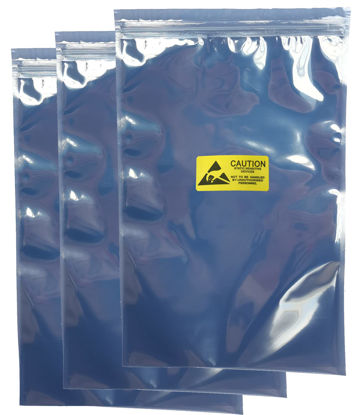 Picture of Anti Static Bags, 50pcs Large Resealable ESD Bags 7.87x11.8in with Labels for GPU Hard Drive SSD HDD and Electronic Device
