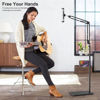 Picture of mmcrz Tablet Floor Stand with 11lb Stable Base & Desk Clamp, Adjustable Height Stretchable Arm Swivel Dual Holder, Compatible with iPhone, iPad Pro Air Mini, Galaxy Tab, Kindle, Phones (4.5''-13'')