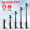 Picture of YOPUTBO Extendable Vlog Stand,Mini Selfie Stick Camera Tripod Stand,8-23.6inch Height Adjustable 360 Rotation Ball Head Cold Shoe Lightweight Travel Tripod for Vlogging Live Streaming