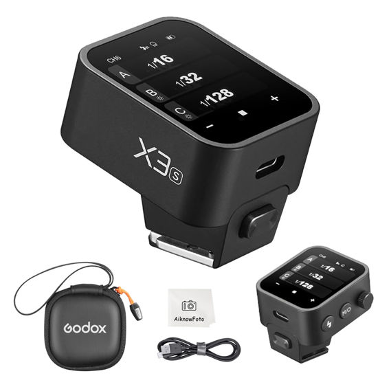 Picture of Godox X3-S X3S TTL Wireless Flash Trigger with Touch Screen,Compatible for Sony Camera Flash Transmitter for Studio Photography,TCM Function,Quick Charge Flash Trigger with 3.7V/850mAh Battery