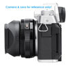 Picture of XF 27mm Hood, JJC Metal Square Lens Hood, Aluminum Alloy, Front Cap, Fuji XF 27mm f2.8 R WR Hood, XF27 Hood, Replacs LH-XF27, Compatible with Fujifilm XF 27mm f/2.8 R WR & XF 27mm f/2.8 Lense