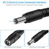 Picture of DC Power Extension Cable 100ft, 12V DC Extension Cord 2.1mm x 5.5mm Male to Female Power Cord for CCTV Security Camera, Power Supply, IP Network Camera, Dvr Standalone