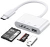 Picture of USB C SD Card Reader, USB C to Micro SD TF Memory Card Reader, 3-in-1 USB Camera Card Reader Adapter