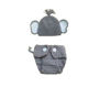 Picture of Vomdrok Newborn Monthly Baby Photography Props Outfits Crochet Elephant Hat Shorts Infant Baby Boy Girl Photoshoot Costume Grey (grey)