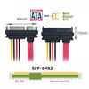 Picture of xiwai SFF-8482 SAS 29 Pin Host to SATA 22Pin Hard Disk Drive Raid Extension Cable 10cm with 15 Pin SATA