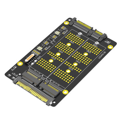 Picture of Mustpoint New Version 2 in 1 Combo M.2(NGFF) NVME PCI-E SSD to U.2 SFF-8639 ＆M.2(NGFF) SATA SSD to SATA Adapter