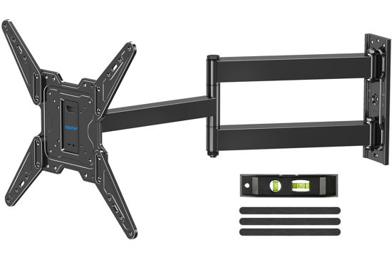 Picture of MOUNTUP Corner TV Wall Mount for Most 32-65 Inch TVs, Long Arm TV Mount Full Motion with 31.3” Extra Extension Mount, Swivel & Tilt Articulating Bracket, MAX VESA 400x400mm, Holds up to 99 lbs MU0075