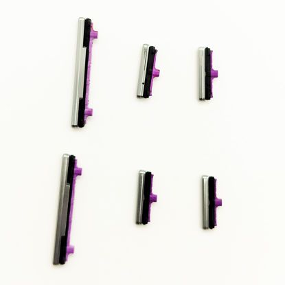 Picture of 2X Sidekeys Side Buttons Power On Off Volume Up Down Key Mute Replacement for Samsung Galaxy S10/S10 Plus (Silver)