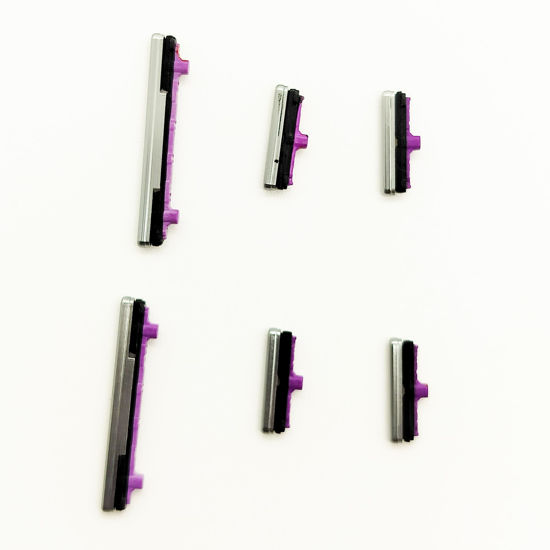 Picture of 2X Sidekeys Side Buttons Power On Off Volume Up Down Key Mute Replacement for Samsung Galaxy S10/S10 Plus (Silver)