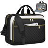 Picture of NEWHEY Laptop Bag 17.3 Inch Laptop Briefcase for Women Men Waterproof Shoulder Messenger Bag Large Computer Bag for Business Office Work College, Black&Beige