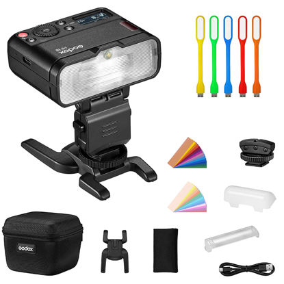 Picture of GODOX MF12 TTL 12W Macro Flash,2.4G Wireless Control Built-in 3.7V Lithium Battery Speedlite and Off-Camera TTL Speedlight Compatible with Canon Nikon Sony Fuji Olympus Panasonic with USB Light