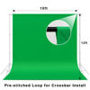 Picture of 10X12ft Green Screen Backdrop for Photography, LCUIRC Chromakey Polyester Collapsible Greenscreen Background for Streaming, Photography, Zoom Meeting, Video Editing, Podcasting
