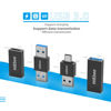 Picture of HIEbee USB 3.0 A to A Male Adapter, USB Female to Female Adapter, USB Type-C to USB A Male Adapter, USB 3.0 Female to USB C Female Adapter Connector Compatible with Hard Drive, Laptop etc