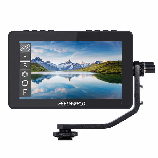 Picture of FEELWORELD F5PROV4 6 Inch Video Camera Monitor Touch Screen DSLR HDMI Field Monitor with External Kit Install The Equipment IPS FHD1920x1080 4K HDMI Input Output 5 V Type c Input