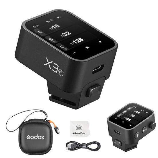 Picture of Godox X3-C X3C TTL Wireless Flash Trigger with Touch Screen,Compatible for Canon Camera Flash Transmitter for Studio Photography,TCM Function,Quick Charge Flash Trigger with 3.7V/850mAh Battery