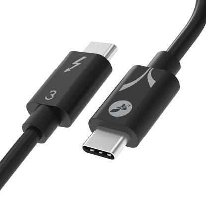 Picture of SABRENT Thunderbolt 3 USB-C Cable [Certified] 7.8" (20cm) | 40 Gbps | 100W Charging | E Mark Chip | for MacBook, Laptops, Docks [CB-T320]
